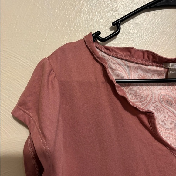 Ink + Ivy Pink Cap Sleeve Relaxed Blouse - Picture 5 of 7